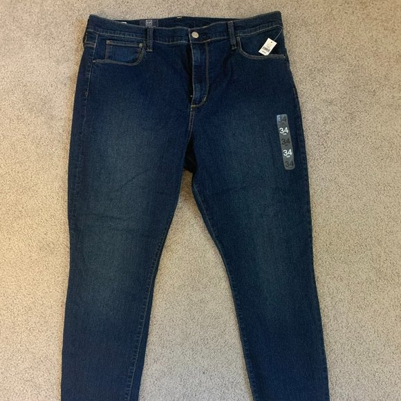 Gap Everyday High Rise Jegging: Dark Indigo: 34 Regular - Picture 1 of 3